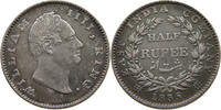 INDIA BRITISH 1/2 RUPEE WILLIAM IV. (1830-1837) BOMBAY -