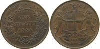 INDIA BRITISH 1/4 ANNA VICTORIA (1837-1901) -