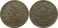 UNITED STATES OF AMERICA LARGE CENT CORONET HEAD BOOBY HEAD -