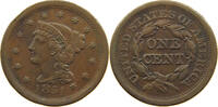 UNITED STATES OF AMERICA LARGE CENT BRAIDED HAIR -