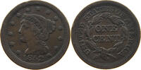 UNITED STATES OF AMERICA LARGE CENT BRAIDED HAIR -
