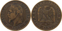 FRANCE 5 CENTIMES 1862 BB NAPOLEON III. (1852-1870) SS- 13.00 £  +  6.06 £ shipping