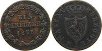 NASSAU 1 KREUZER 1855 Adolph 1839-1866. SS 10.40 £  +  6.06 £ shipping