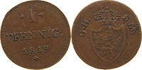 HESSEN DARMSTADT 1 PFENNIG 1819 Ludwig I. (1806-1830) SS 6.94 £  +  6.06 £ shipping