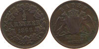 BADEN DURLACH 1/2 KREUZER 1866 Friedrich I. Großherzog (1852-1907) S 7.80 £  +  6.06 £ shipping