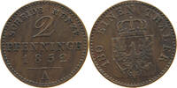 BRANDENBURG PREUßEN 2 PFENNIG 1852 A Friedrich Wilhelm IV. (1840-1861) SS 7.80 £  +  6.06 £ shipping