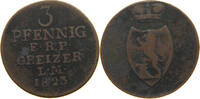 REUSS ÄLTERE LINIE ZU OBERGREIZ  3 PFENNIG 1823 S