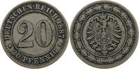 KAISERREICH 20 PFENNIG 1887 A SS 17.34 £  +  6.06 £ shipping