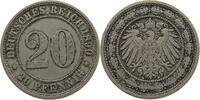 KAISERREICH 20 PFENNIG 1890 A S-SS 15.61 £  +  6.06 £ shipping