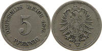 KAISERREICH 5 PFENNIG 1875 A SS 6.07 £  +  6.06 £ shipping
