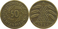 WEIMARER REPUBLIK 50 RENTENPFENNIG 1924 A SS 13.00 £  +  6.06 £ shipping