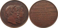 Frankreich Medaille Napoleon III. Eugenie Orleans -