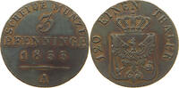 BRANDENBURG PREUSSEN 3 PFENNIG Friedrich Wilhelm III. 1797-1840. -