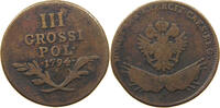POLAND 3 GROSCHEN 3 GROSSI, Franz II. (I.) 1792-1835. -