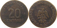MEXICO 20 CENTAVOS PUEBLA CHICONCUAUTTA MADERO BRIGADE -