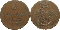 POLAND 3 GROSZE Friedrich August I., als Herzog von Warschau 1807-1815. -