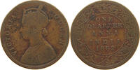 INDIA BRITISH 1/4 ANNA Victoria 1837-1901 -