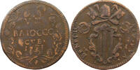PAPAL STATES BAIOCCO 1753 GUBBIO BENEDICT XIV. S-SS 43.38 £  +  5.20 £ shipping