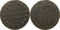 PAPAL STATES 1/2 BAIOCCO 1740 ROM BENEDICT XIV. S-SS 56.40 £  +  5.20 £ shipping
