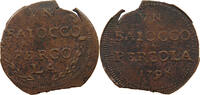 PAPAL STATES BAIOCCO PERGOLA ROMAN REPUBLIC VERY RARE -