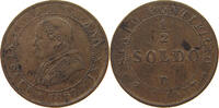PAPAL STATES 1/2 SOLDO PIUS IX. -