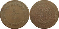 PAPAL STATES 5 BAIOCCHI Pius IX. 1846-1878. -