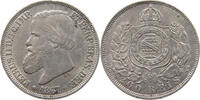 BRAZIL 200 REIS Pedro II. 1831 - 1889 -