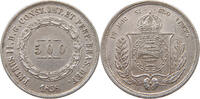 BRAZIL 500 REIS Pedro II. 1831 - 1889 -