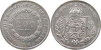 BRAZIL 200 REIS Pedro II. 1831 - 1889 -