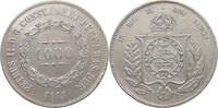 BRAZIL 1000 REIS Pedro II. 1831 - 1889 -