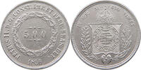 BRAZIL 500 REIS Pedro II. 1831 - 1889 -