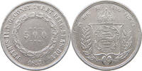 BRAZIL 500 REIS Pedro II. 1831 - 1889 -