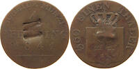 Preußen 1 pfennig Gegenstempel M Sehr selten Friedrich Wilhelm IV -