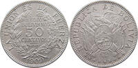 BOLIVIA 50 CENTAVOS 1902 BRASS PATTERN -