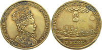 FRANCE MEDAILLE MEDAL LOUIS XIII. REIMS 1610 GOLD PLATED -
