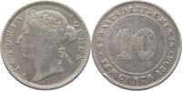 STRAITS SETTLEMENTS 10 CENTS 1896 Victoria 1837-1901 SS- 29.50 £  +  5.20 £ shipping