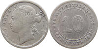 STRAITS SETTLEMENTS 10 CENTS 1896 Victoria 1837-1901 SS- 26.03 £  +  5.20 £ shipping