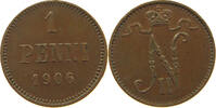 FINLAND PENNI Nikolaus II. (1894-1917) -