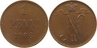 FINLAND PENNI Nikolaus II. (1894-1917) -