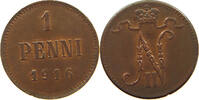 FINLAND PENNI Nikolaus II. (1894-1917) -