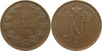 FINLAND 10 PENNIA Nikolaus II. (1894-1917) -