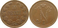 FINLAND 10 PENNIA Nikolaus II. (1894-1917) -