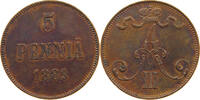 FINLAND 5 PENNIA Alexander III (1881-1894) -