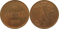FINLAND 5 PENNIA Nikolaus II. (1894-1917) -