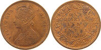 INDIA BRITISH 1/4 ANNA Victoria 1837-1901 -