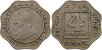 INDIA BRITISH 4 ANNAS George V. (1910-1936) -