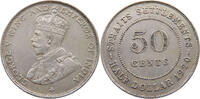 STRAITS SETTLEMENTS 50 CENTS George V. (1910-1936) -