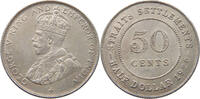STRAITS SETTLEMENTS 50 CENTS George V. (1910-1936) -