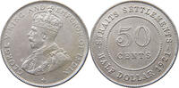STRAITS SETTLEMENTS 50 CENTS George V. (1910-1936) -
