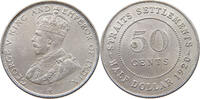STRAITS SETTLEMENTS 50 CENTS George V. (1910-1936) -